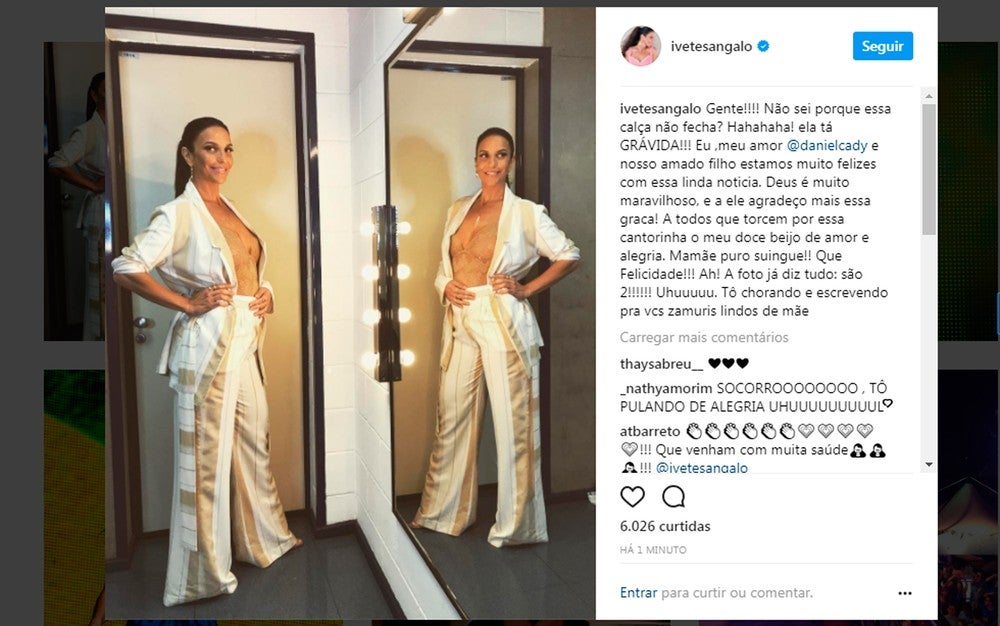 ivete sangalo grávida gêmeos