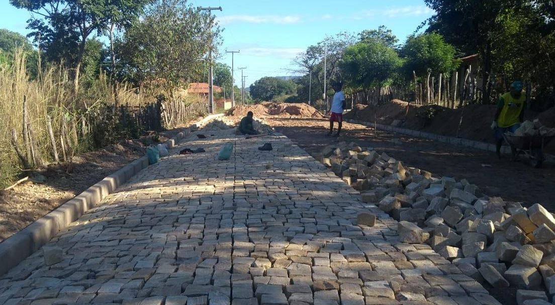 calçamento do bairro Caldeirão são francisco do maranhão