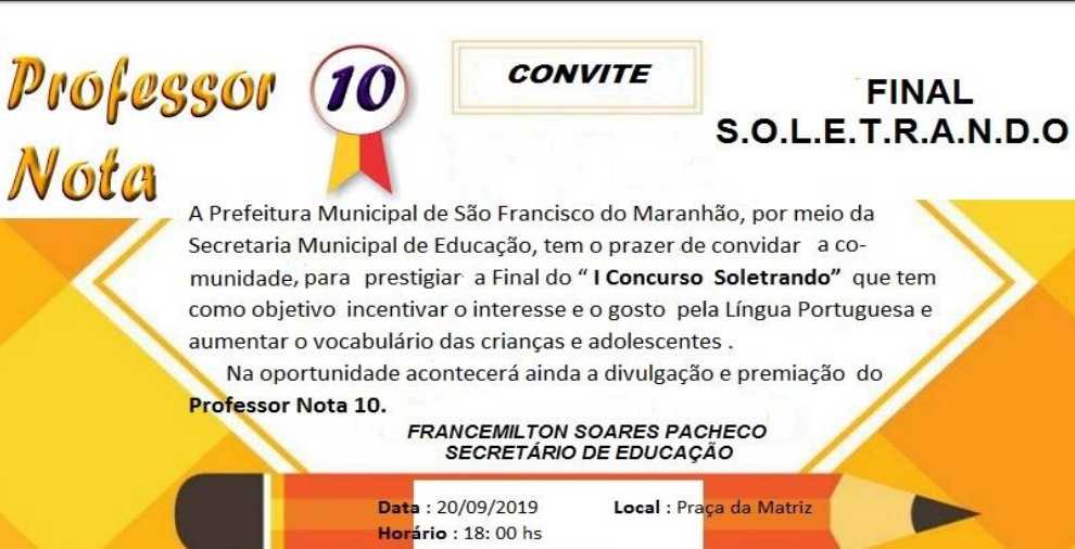 final do I Concurso soletrando são francisco do maranhão