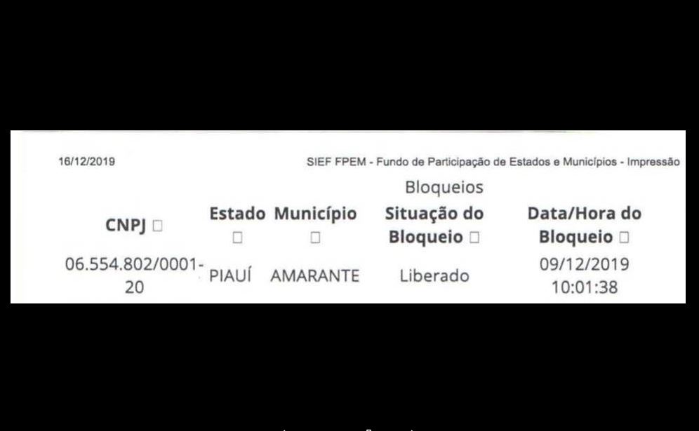 FPM bloqueado Amarante