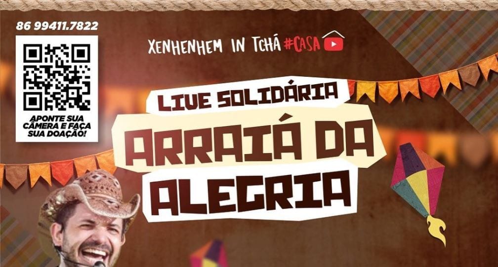 live solidária Arraiá da Alegria xenhenhem