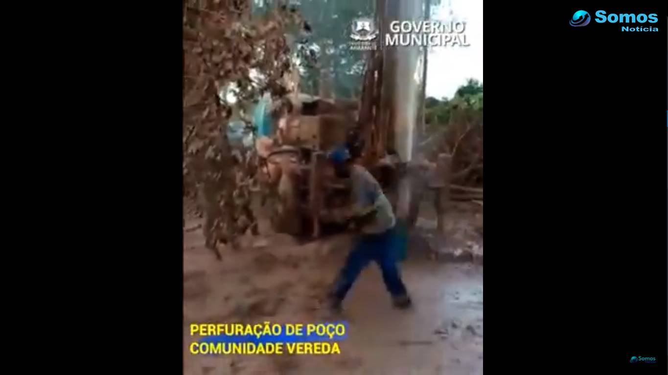 poço artesiano na comunidade Vereda Amarante