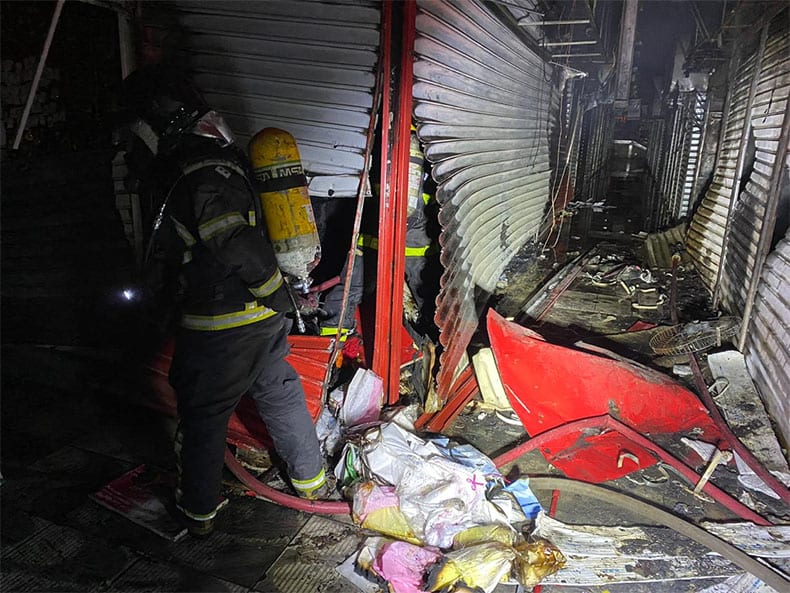 incêndio no shopping da cidade