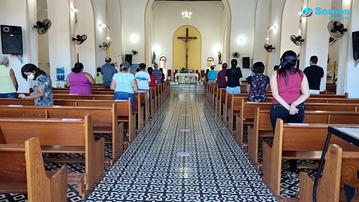 missa de reabertura da matriz, retomada das atividades em amarante