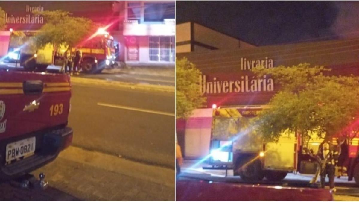 incêndio na livraria universitária