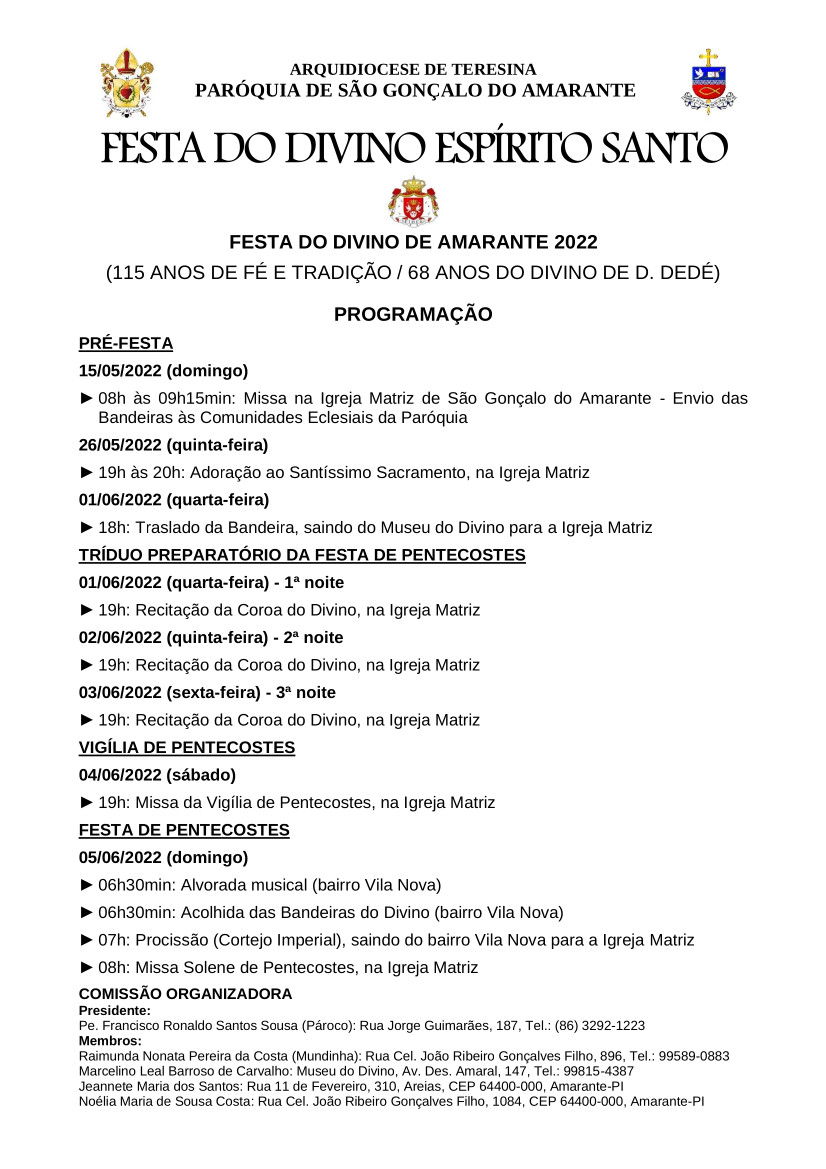 Festa do Divino de Amarante cortejo imperial