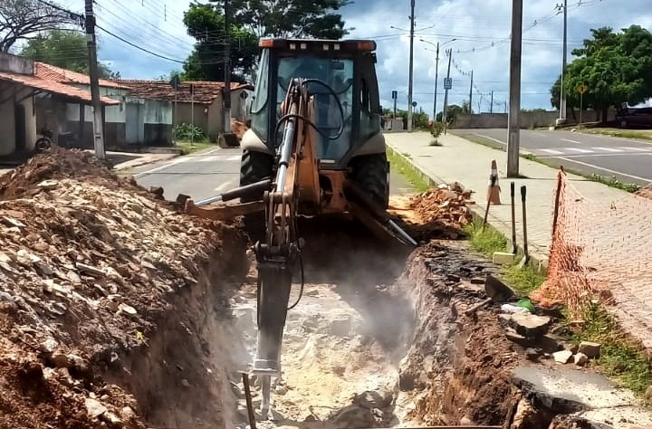 obra esgotamento sanitário fase conclusão