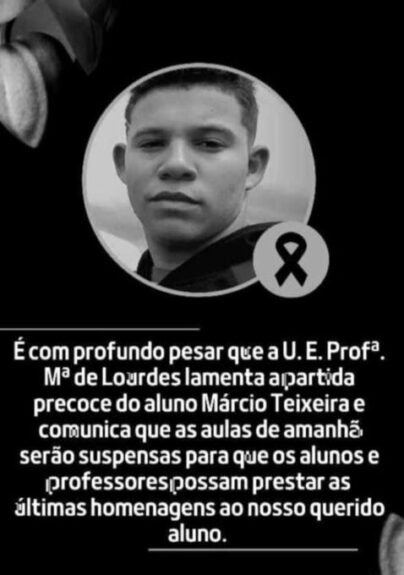 O adolescente que colidiu com animal em estrada tinha 16 anos e sua morte foi confirmada ainda no local do acidente.