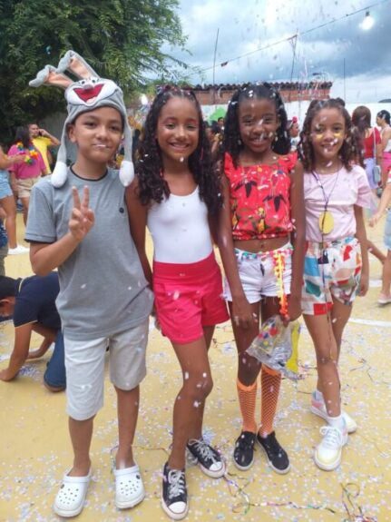 Em Amarante, pequenos foliões fazem a animação no Carnaval do Grupo Pitágoras