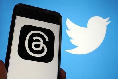 O logo Threads, a rede social que a Meta lançou no dia 5 de julho.