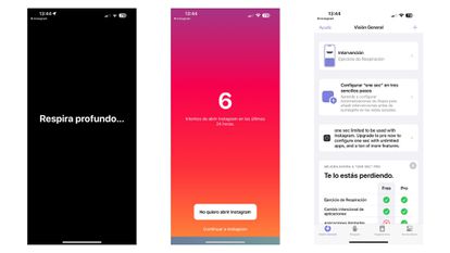La aplicación One Sec pide al usuario que respire profundamente antes de abrir una aplicación.