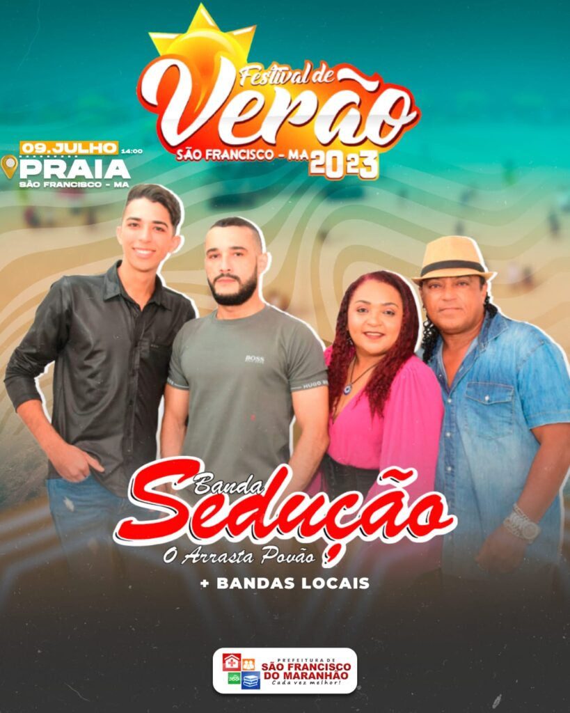 Banda Sedução será a atração deste domingo no Festival de Verão