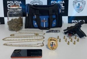 NA CAPITAL, POLÍCIA CIVIL PRENDE SUSPEITO POR PORTE ILEGAL DE ARMA DE FOGO E TRÁFICO DE DROGAS