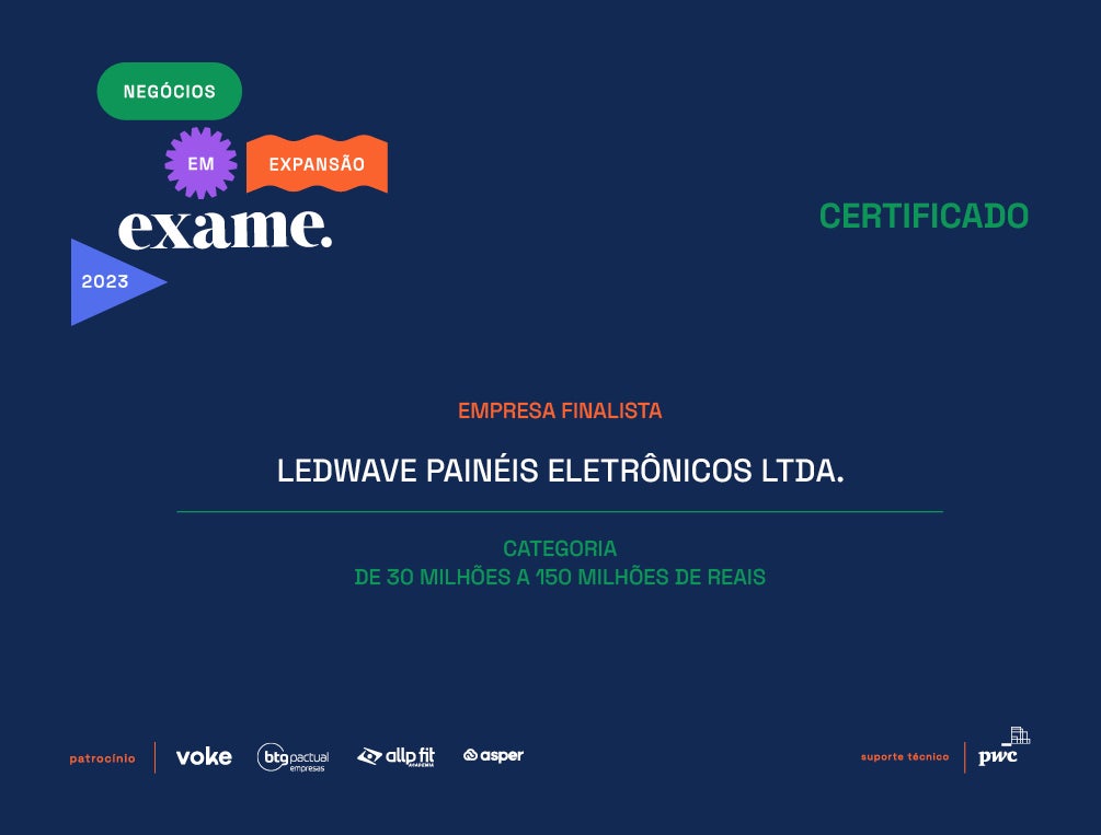 LedWave é reconhecida em premiação da Revista Exame