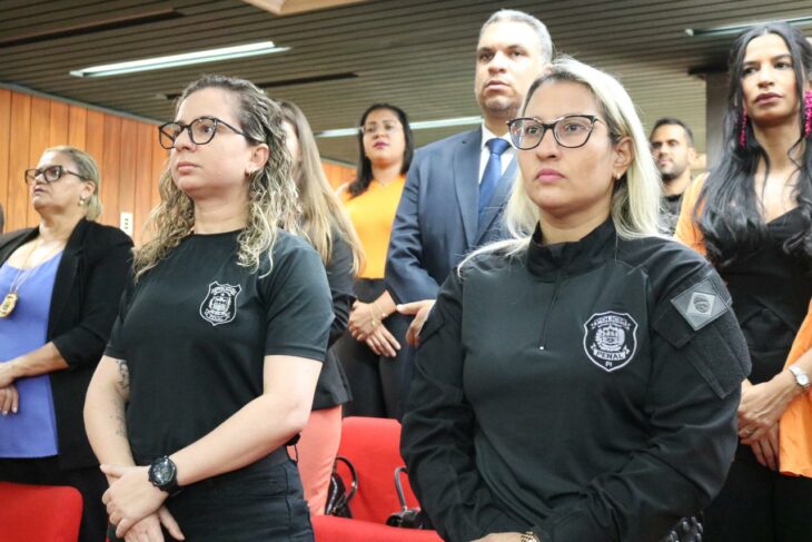 Policiais Penais presentes na Sessão Solene de 40 anos da Sejus na Alepi