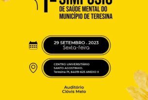 Estão abertas as inscrições para o 1º Simpósio de Saúde Mental de Teresina