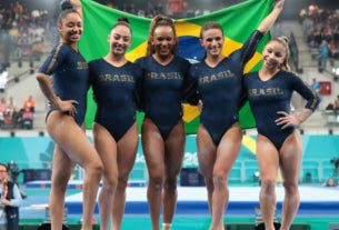 Brasil é prata na disputa por equipes na ginástica artística feminina