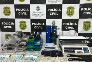 Casal é preso em flagrante pela PCCE com mais de 15 kg de maconha no Passaré