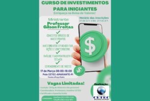 CETEC oferece curso gratuito de investimentos para iniciantes em Amarante