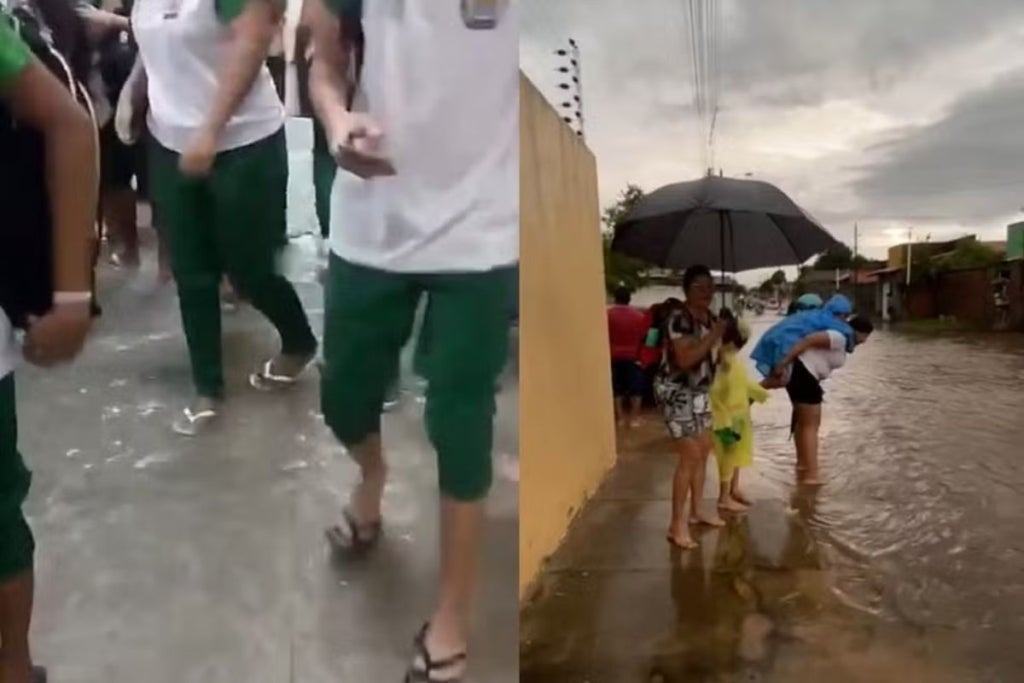 Chuvas causam alagamentos em Piracuruca, afetando escola