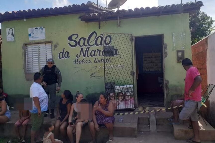 homem é assassinado a tiros na frente da família em luzilândia