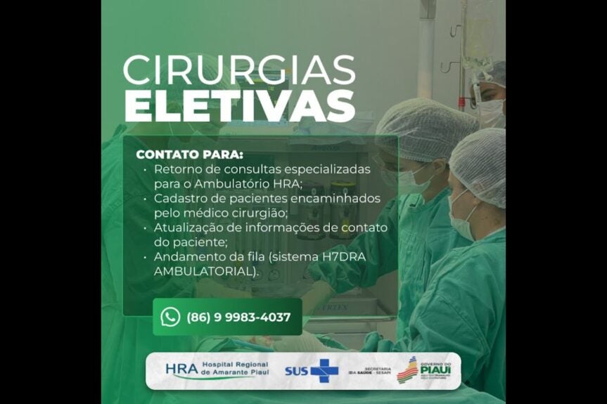 hospital de amarante - número para consultas sobre cirurgias eletivas