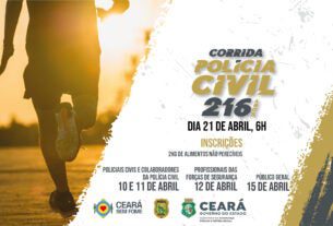 Polícia Civil comemora 216 anos com corrida de rua na Avenida Beira Mar