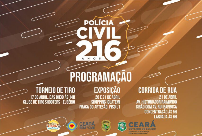 Polícia Civil celebra 216 anos de história com corrida, exposição e campeonato de tiro