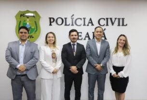 Em visita institucional, PCCE recebe MPCE para tratar de aprimoramento na coleta e análise de dados pessoais dos inquéritos