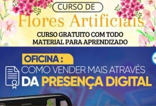 Prefeitura de Amarante abre inscrições para Curso de Flores Artificiais e Oficina de Presença Digital