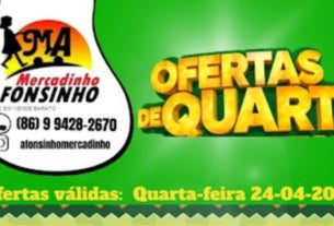 ofertas de quarta, no mercadinho afonsinho