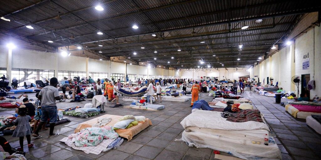 Abrigados no Rio Grande do Sul serão imunizados contra a gripe