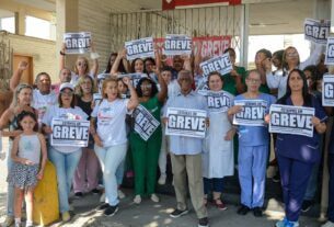 Em greve, servidores de hospitais federais promovem ato no Rio