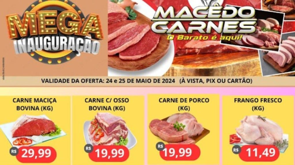 inauguração do macêdo carnes em amarante