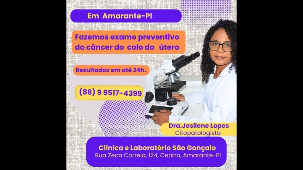 Faça o exame preventivo do câncer do colo do útero na Clínica e Laboratório São Gonçalo em Amarante