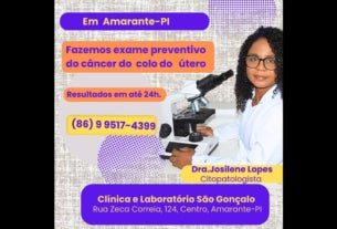 Faça o exame preventivo do câncer do colo do útero na Clínica e Laboratório São Gonçalo em Amarante