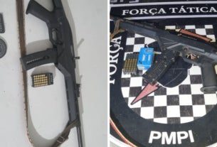 Força Tática prende em Acauã homem portando rifle calibre 22