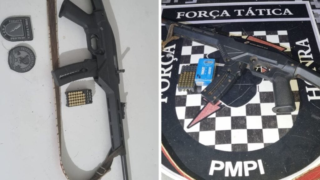 Força Tática prende em Acauã homem portando rifle calibre 22