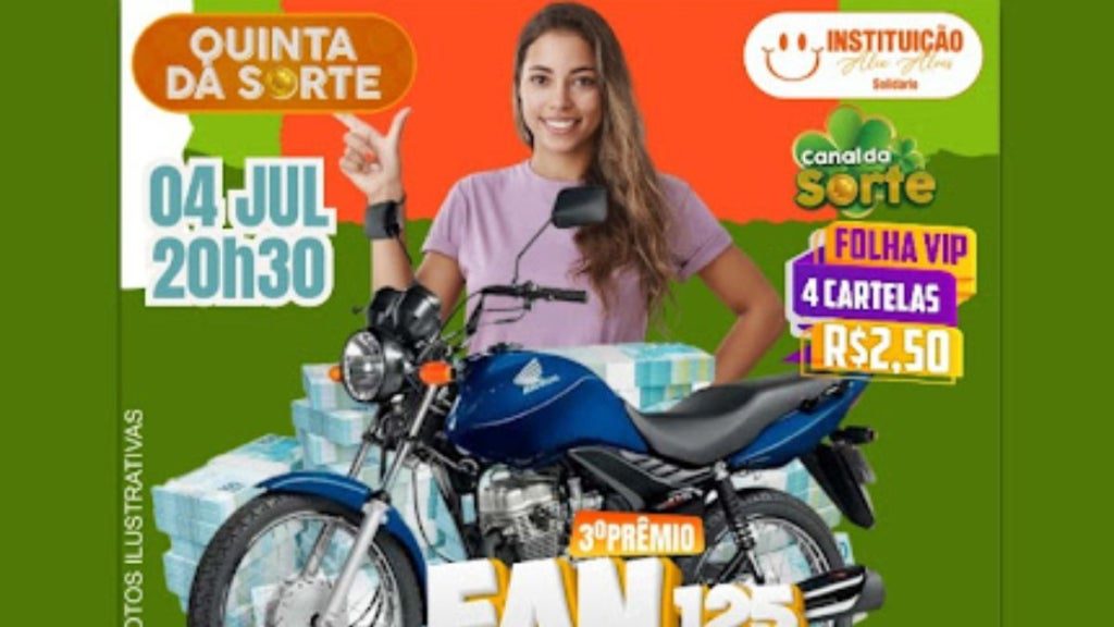 Não Perca a chance de ganhar uma moto FAN 125 no Canal da Sorte!
