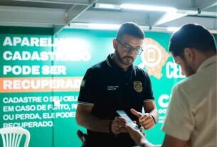 PCCE promove orientações ao público com estandes do “Meu Celular” durante festejos