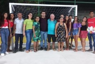 inauguração de quadra esportiva no são bento