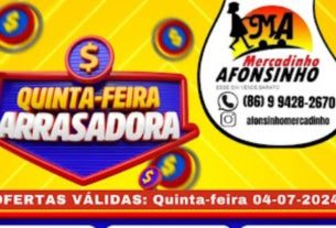 ofertas arrasadoras nesta quinta no mercadinho afonsinho