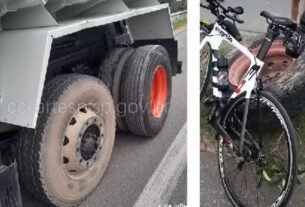 roda de caminhão se despreende e mata ciclista