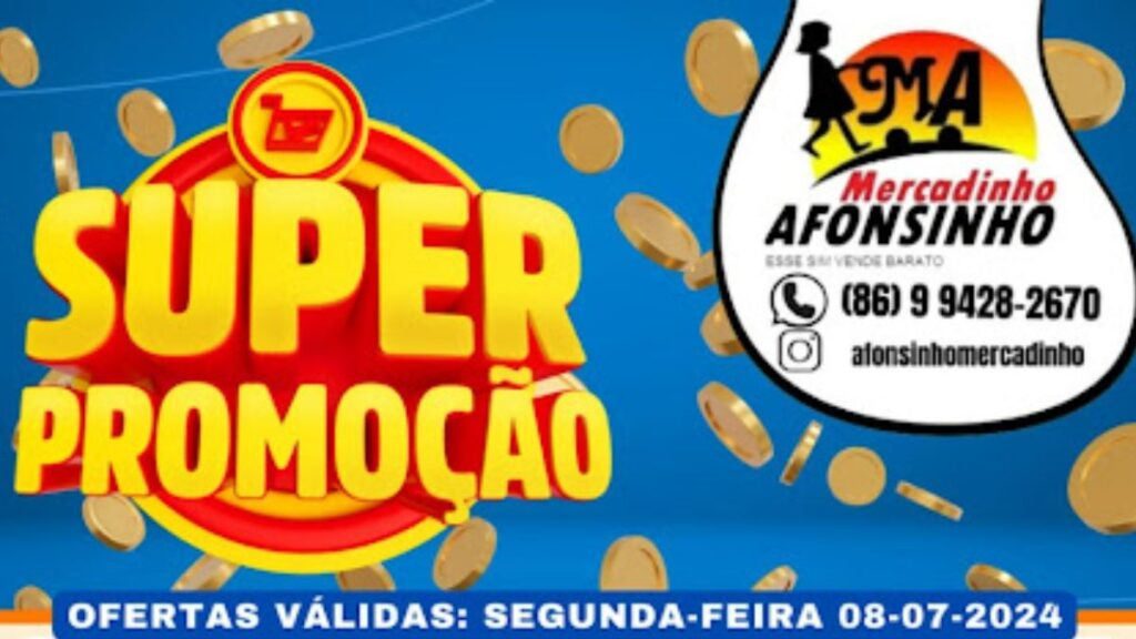 super promoção do mercadinho afonsinho, em regeneração