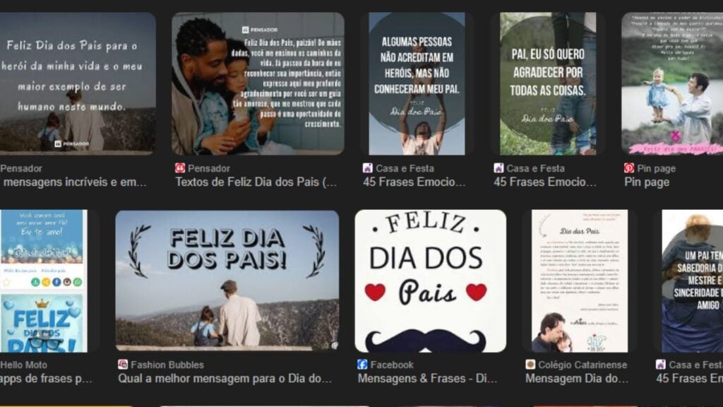 Cresce procura nos buscadores por Feliz Dia dos Pais mensagem