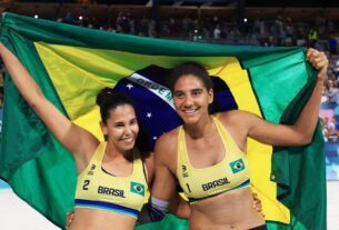 Duda e Ana Patrícia garantem medalha para o Brasil no vôlei de praia