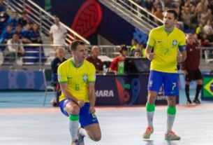 Brasil goleia Cuba na estreia na Copa do Mundo de futsal: 10 a 0