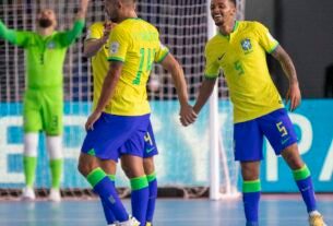 Futsal: Brasil goleia Costa Rica e chega às quartas da Copa do Mundo