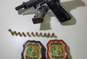 PCCE captura suspeito em flagrante com arma de fogo e apreende adolescente em Fortaleza