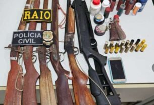 Ação conjunta resulta em seis armas de fogo apreendidas e suspeito preso em Pedra Branca